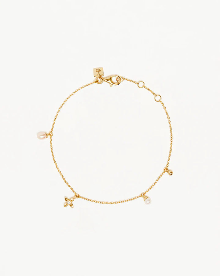 By Charlotte 18k Gold Vermeil Live in Peace Bracelet