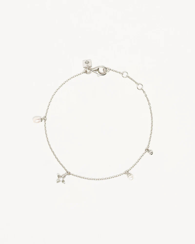 By Charlotte Sterling Silver Live in Peace Bracelet