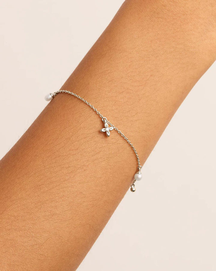 By Charlotte Sterling Silver Live in Peace Bracelet