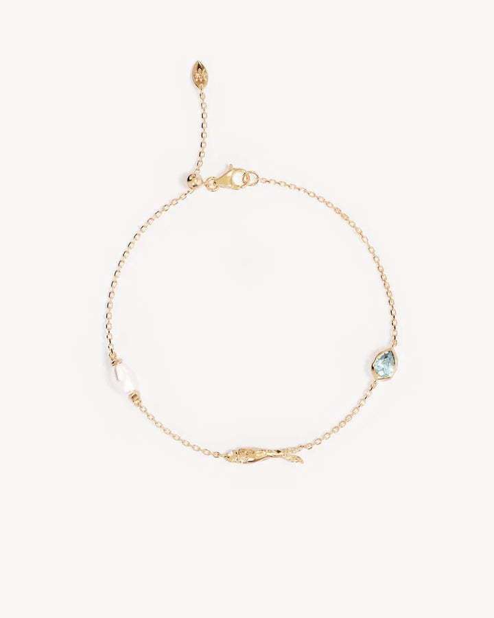By Charlotte 18k Gold Vermeil Wishing Bracelet