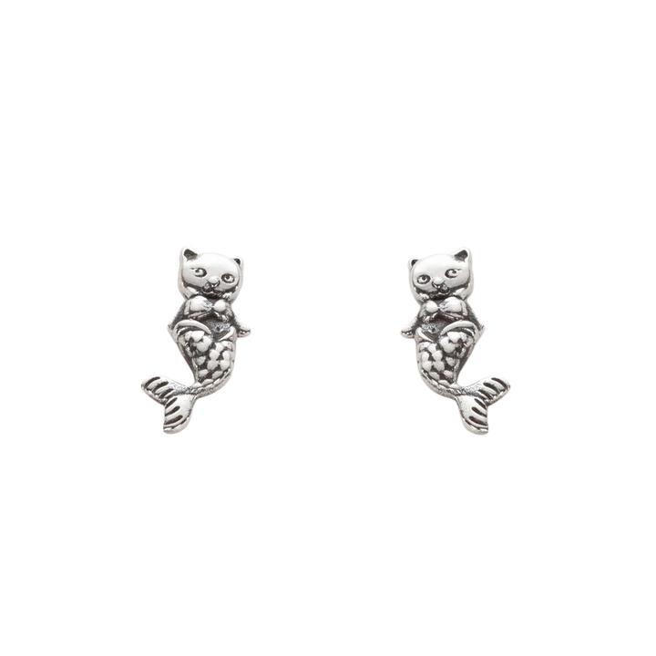 Nick Von K Sterling Silver Purrmaid Studs