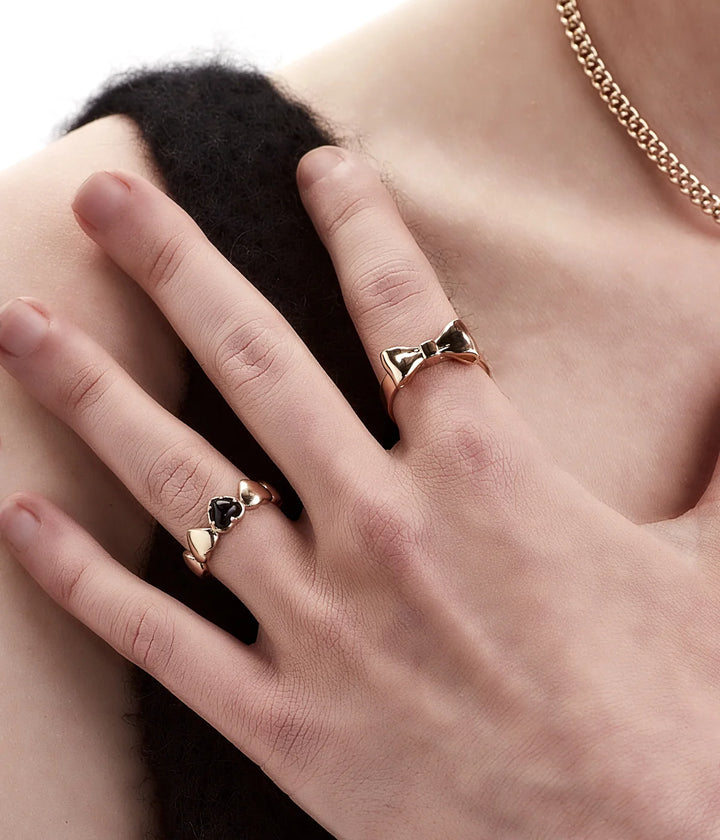 Stolen Gold Plated Bow Ring