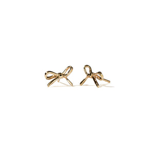 Gold Plated Bow Small Studs