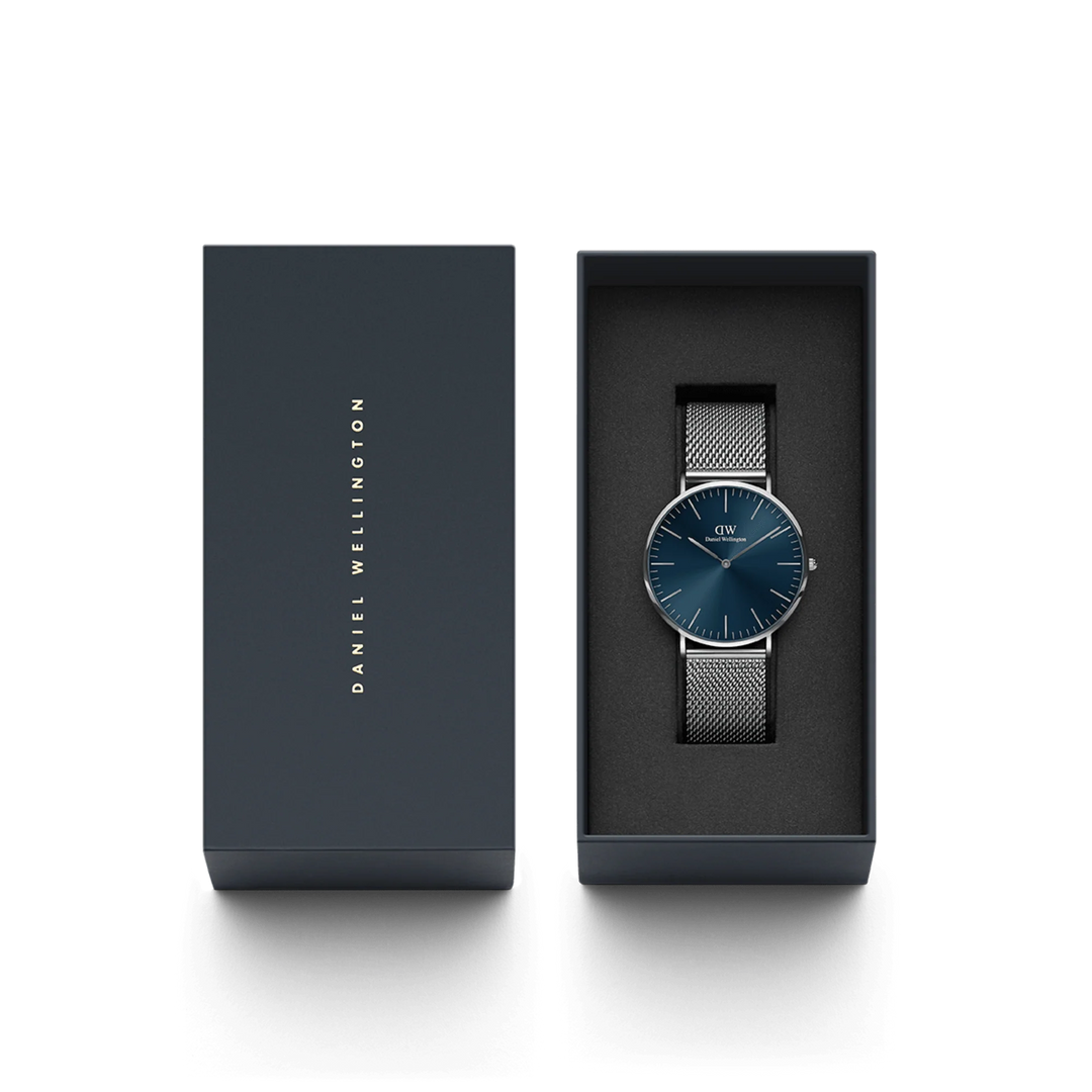 Daniel Wellington Classic Mesh Arctic & Silver 40mm