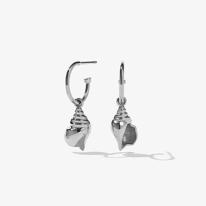 MEADOWLARK STERLING SILVER CONCH CHARM EARRINGS