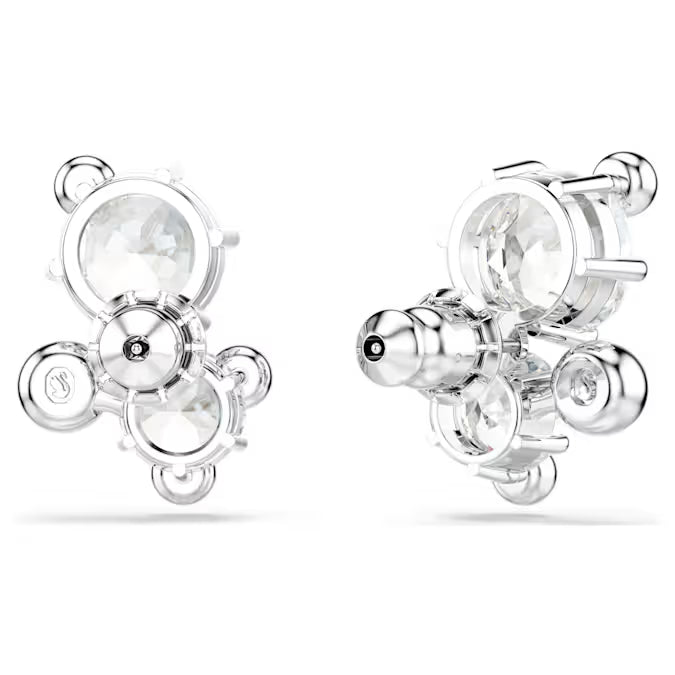 Swarovski Constella Stud Earrings Round cut White Rhodium plated