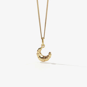 MEADOWLARK 23CT GOLD PLATED CROSSIANT NECKLACE