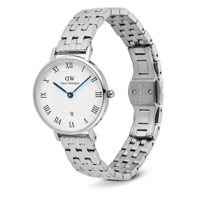 Daniel Wellington Petite Roman Numerals Silver Watch 28mm
