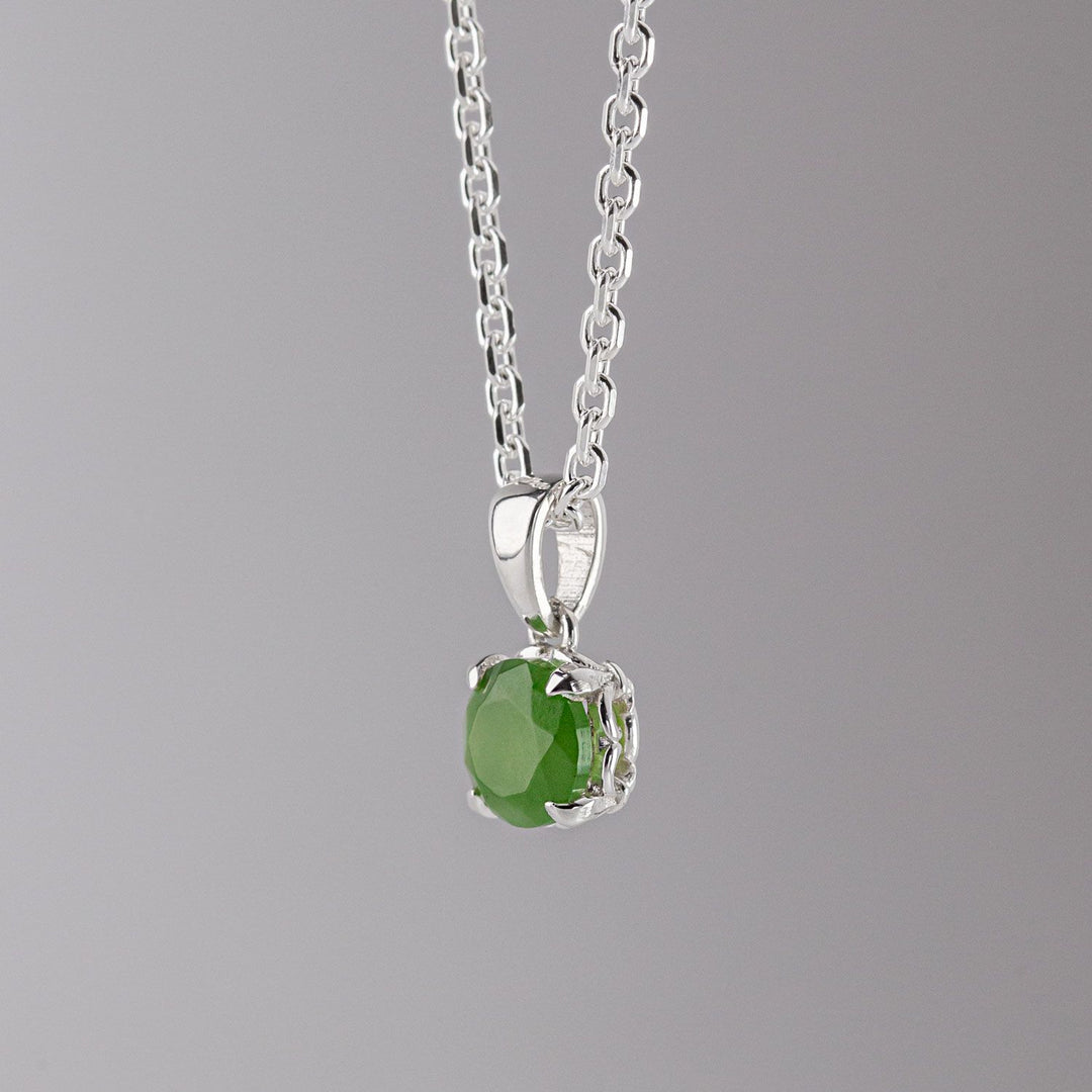 Nick Von K Sterling Silver with Pounamu Baby Dewdrop Necklace
