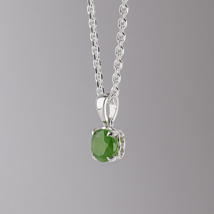 Nick Von K Sterling Silver with Pounamu Baby Dewdrop Necklace