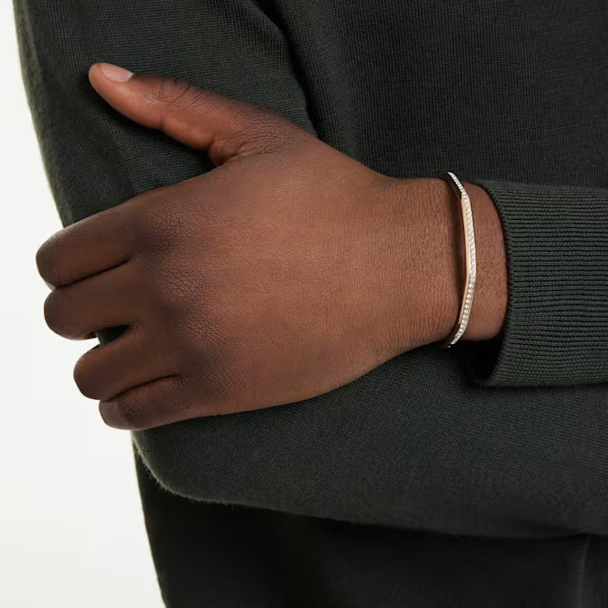 Swarovski Dextera bangle Round cut Gold-tone plated