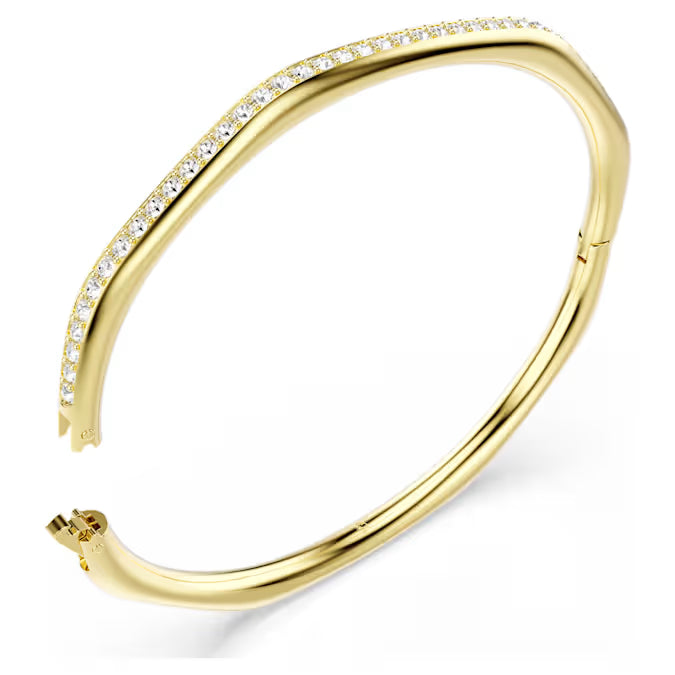 Swarovski Dextera bangle Round cut Gold-tone plated