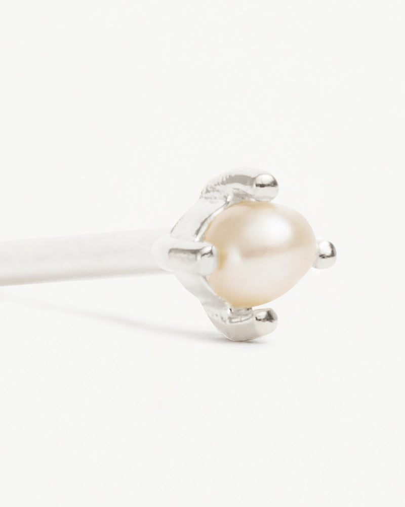 By Charlotte Silver Moonlight Pearl Studs