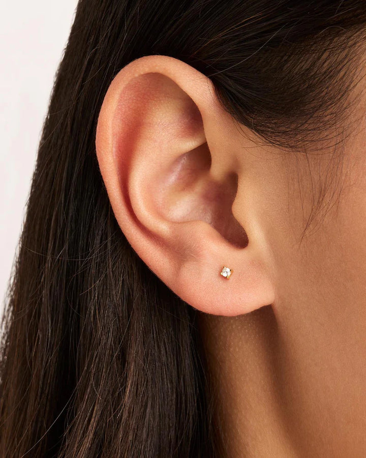 By Charlotte 18k Gold Vermeil Pure Light Stud Earrings