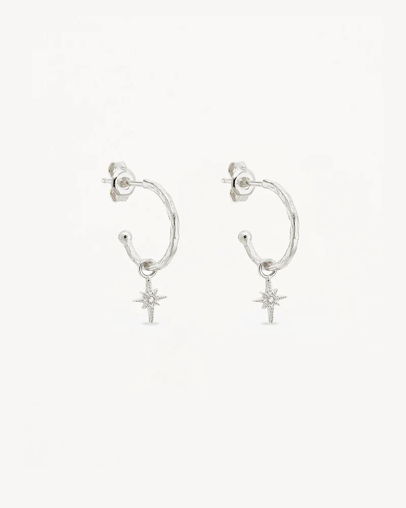 By Charlotte Sterling Silver Starlight Hoops