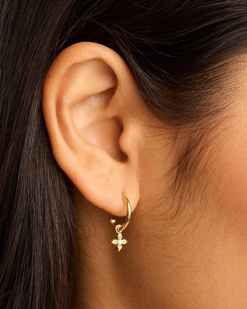 By Charlotte 18k Gold Vermeil Live in Light Hoop Earrings