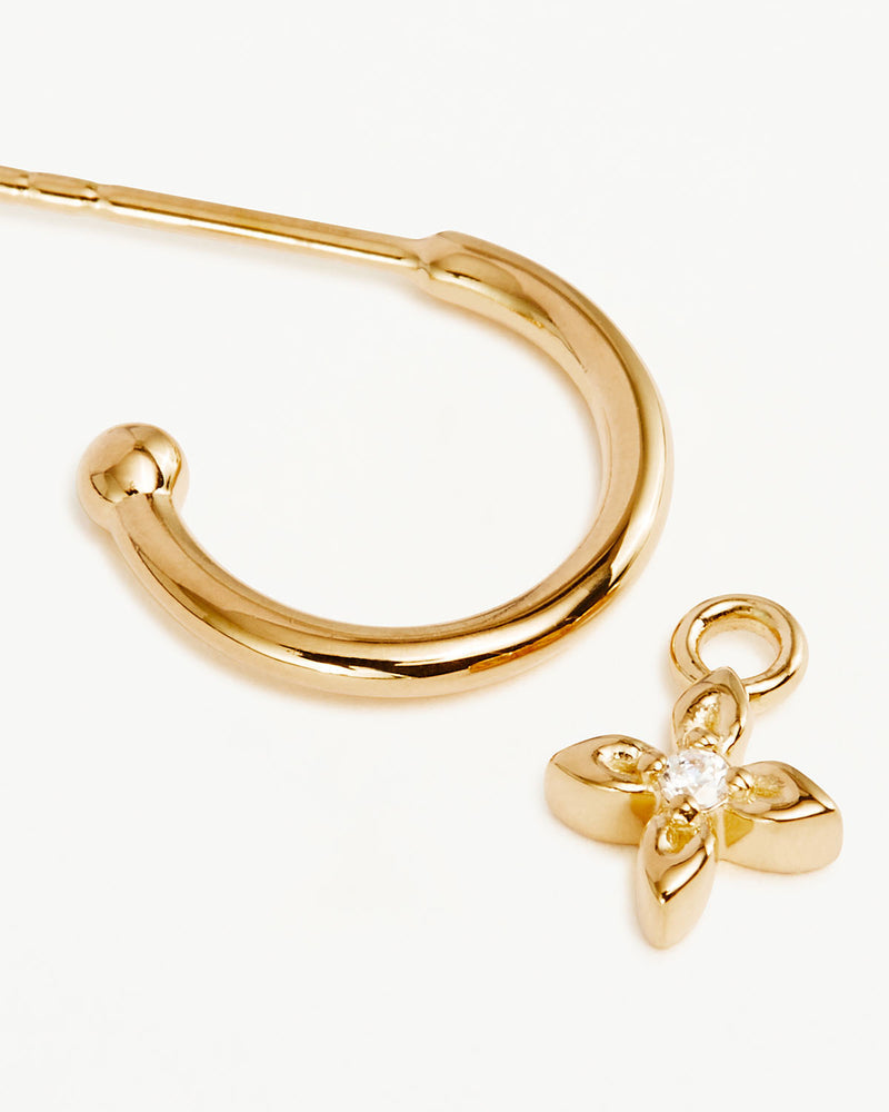 By Charlotte 18k Gold Vermeil Crystal Bloom Hoops
