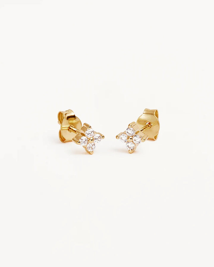 By Charlotte 18k Gold Vermeil Crystal Bloom Stud Earrings