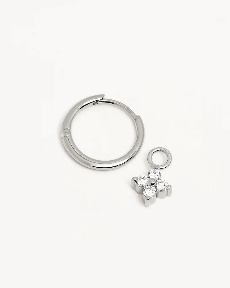 By Charlotte Sterling Silver Crystal Bloom Hoops