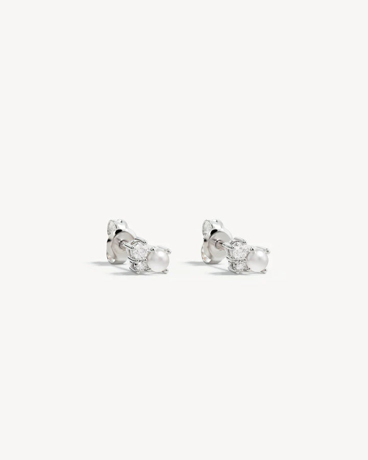 By Charlotte Sterling Silver Love in Stillness Pearl Stud Earrings
