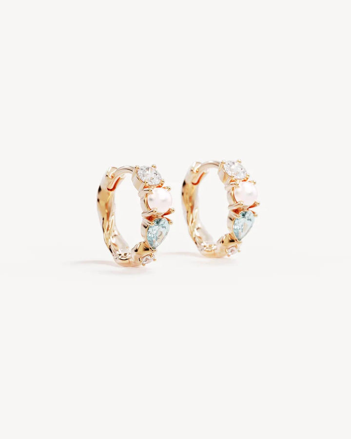 By Charlotte 18k Gold Vermeil Breathe in Stillness Hoops