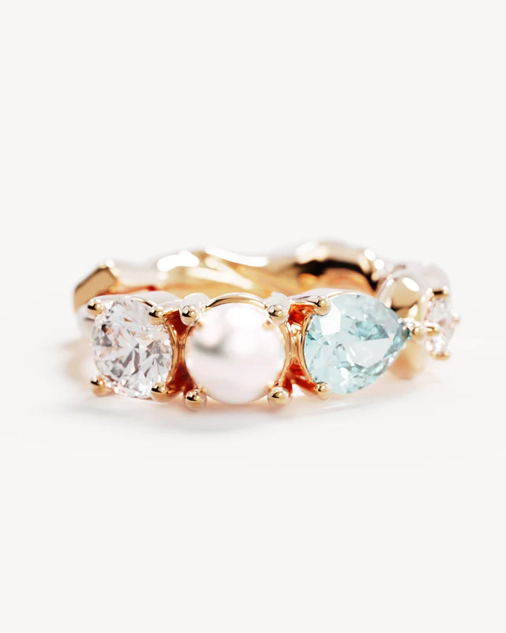 By Charlotte 18k Gold Vermeil Breathe in Stillness Hoops