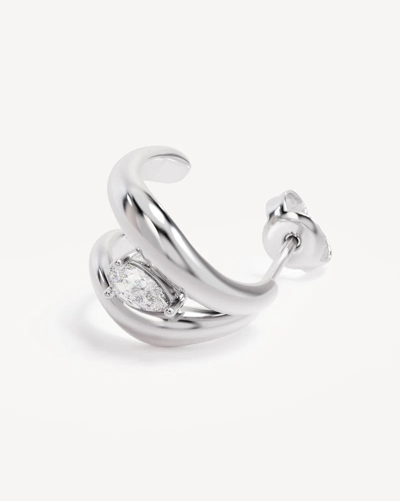 By Charlotte Sterling Silver Celestial Path Hoop Earrings