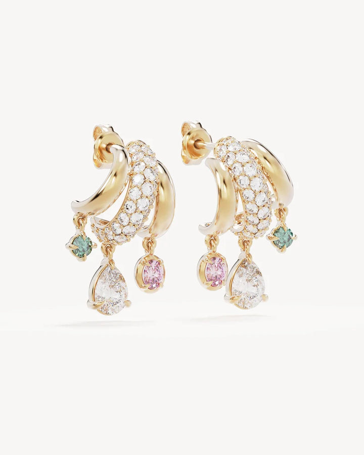 By Charlotte 18k Gold Vermeil Vibrant Soul Illusion Hoop Earrings