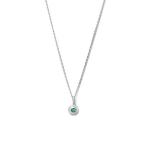 Silver Birthstone Necklace - May