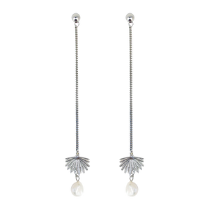 Boh Runga Fantail Pearl Drop Earrings