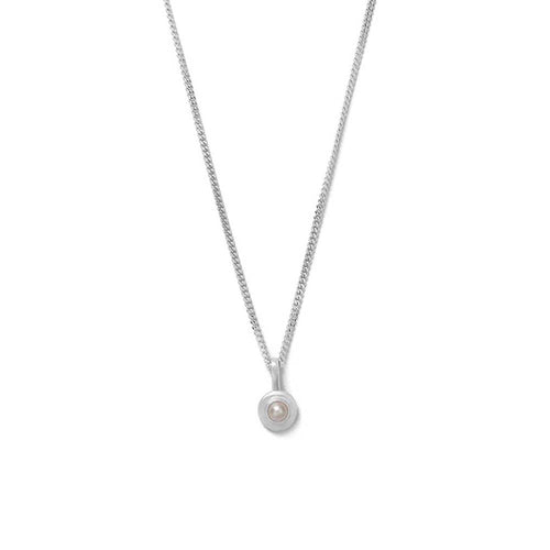 Silver Birthstone Necklace - June