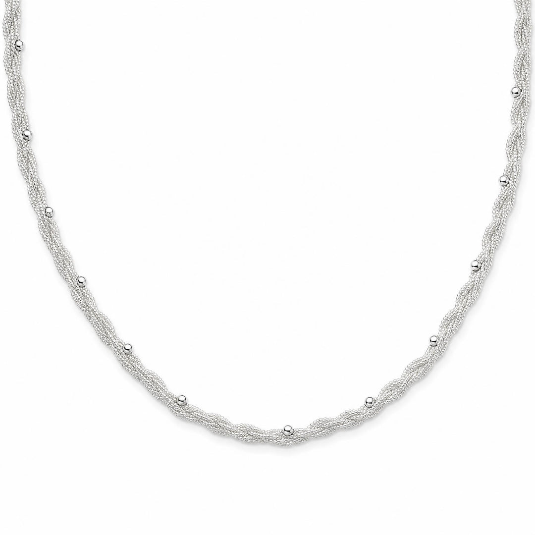 LT Silver Braided Satellite Chain