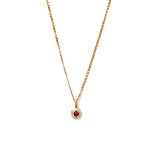 Gold Plated Birthstone Necklace - January