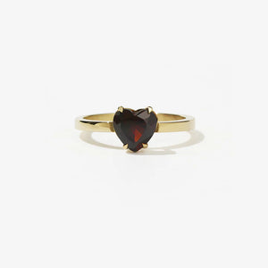 MEADOWLARK GOLD PLATED HEART JEWEL RING