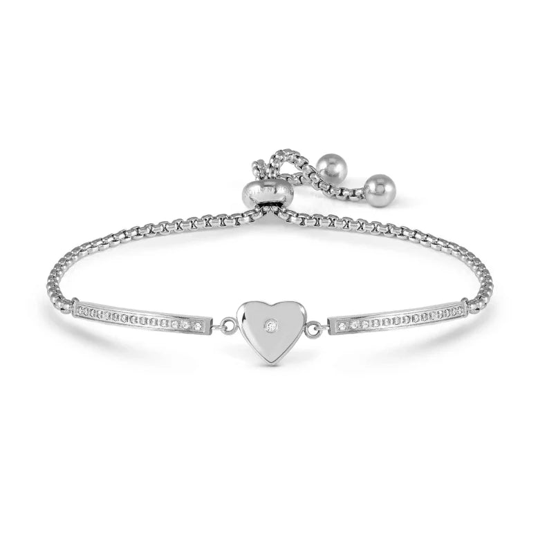 Nomination Milleluci Refined Bracelet in Stainless Steel & CZ Heart