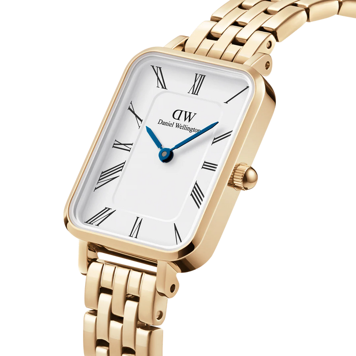 Daniel Wellington Quadro Roman Numeral 5-Link Gold 26x20mm
