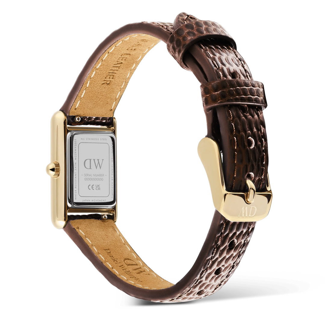Daniel Wellington Bound Mini Dark Brown Lizard Gold