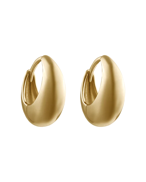 Kirstin Ash Indigo Hoops Medium Gold Plated