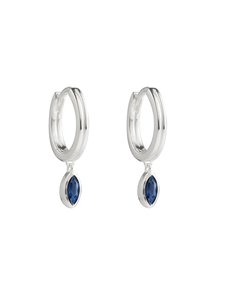 Kirstin Ash Ink Drop Hoops Sterling Silver