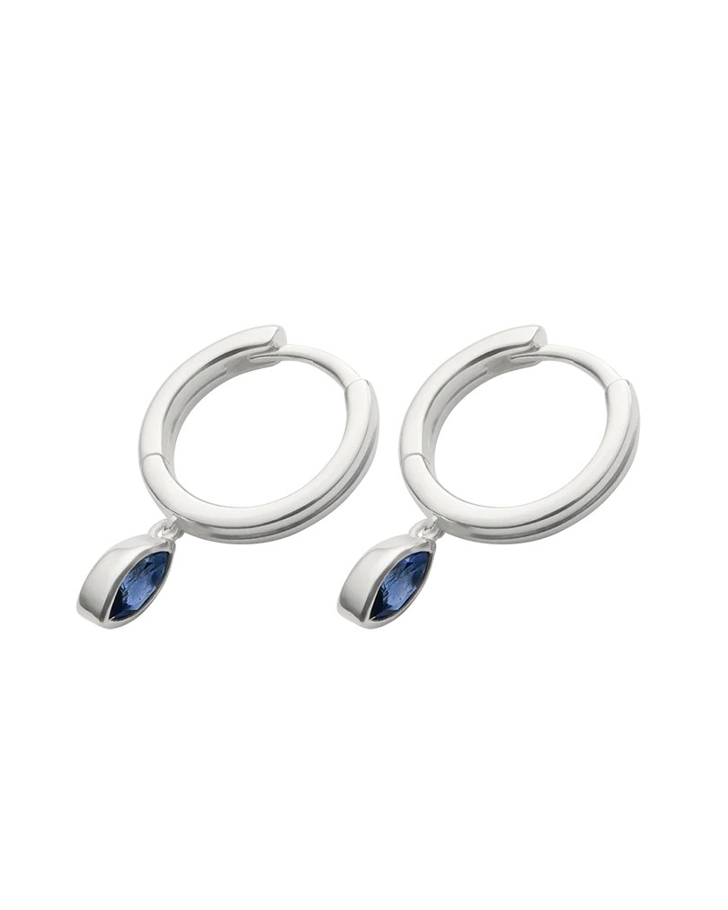 Kirstin Ash Ink Drop Hoops Sterling Silver