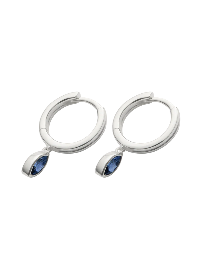 Kirstin Ash Ink Drop Hoops Sterling Silver