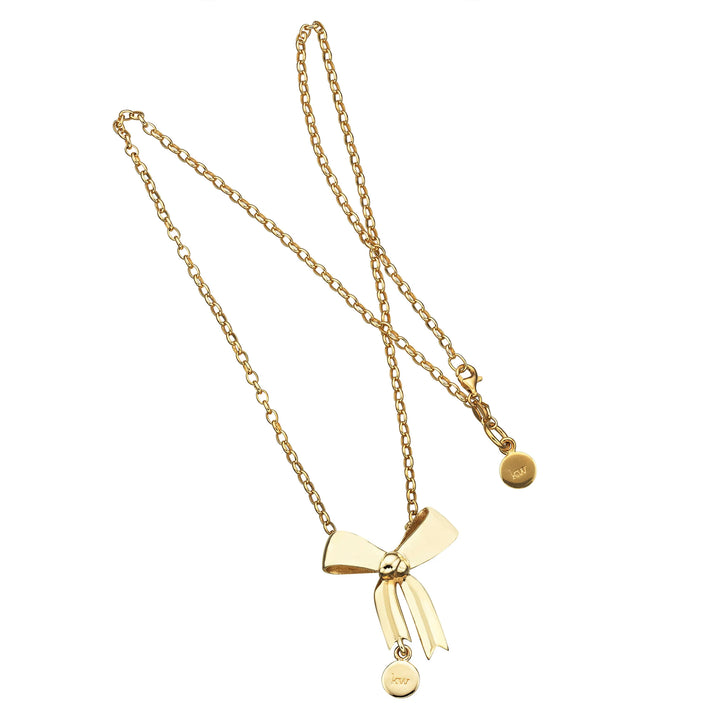 Karen Walker Gold Plated Bow Necklace 55cm