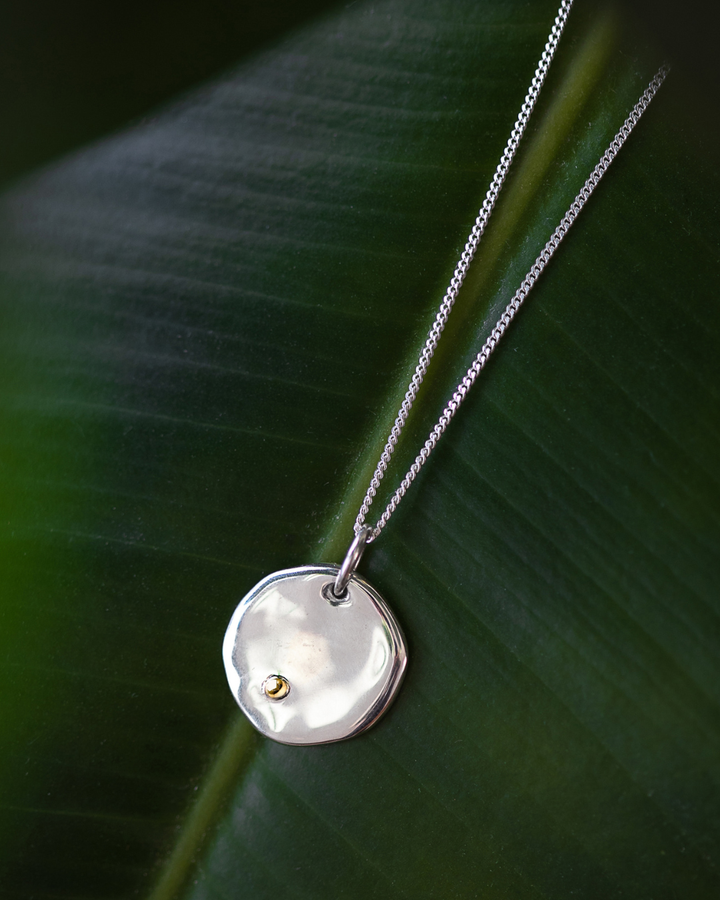 Made of Gold Sterling Silver & 18ct Gold Lake Matheson Necklace