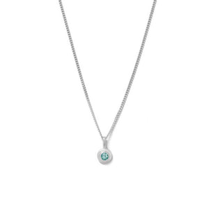 Silver Birthstone Necklace - September
