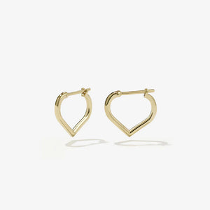 MEADOWLARK 23CT GOLD PLATED SMALL LOVE HOOPS