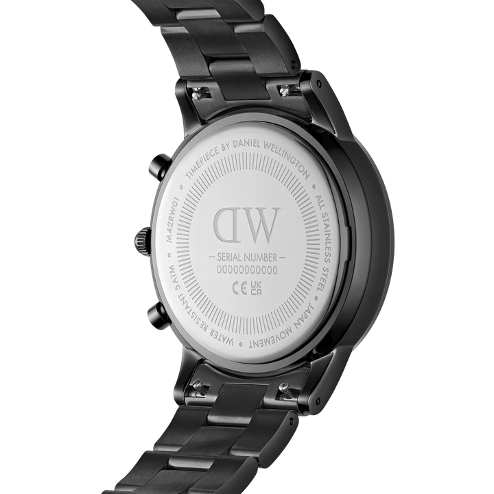 Daniel Wellington Iconic Chronograph Link Onyx Black 42mm