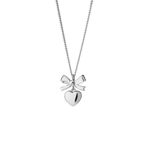 KAREN WALKER SILVER MINI SUPERLOVE NECKLACE