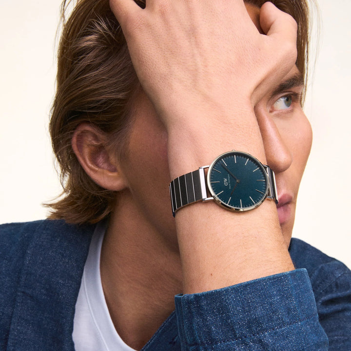 Daniel Wellington Classic Piano Link Arctic Silver 40mm