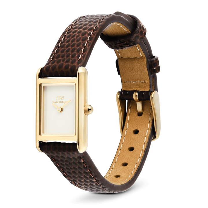 Daniel Wellington Bound Mini Dark Brown Lizard Gold