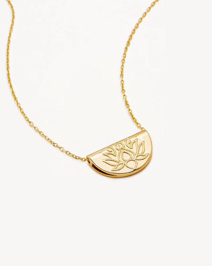 By Charlotte 18k Gold Vermeil Lotus Necklace